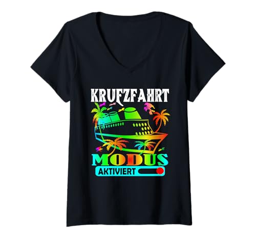 Damen Auszeit Kreuzfahrt Accessoires Mottoparty Kreuzfahrt kostüm T-Shirt mit V-Ausschnitt Damen Auszeit Kreuzfahrt Accessoires Mottoparty Kreuzfahrt kostüm T-Shirt mit V-Ausschnitt von Kreuzfahrt kostüm Kruezfahrt Mottoparty kreuzfahrt
