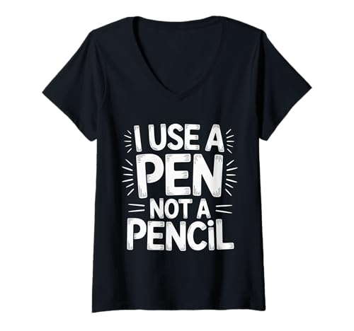 Damen I Use A Pen Not A Pencil Kreuzworträtsel |- T-Shirt mit V-Ausschnitt Damen I Use A Pen Not A Pencil Kreuzworträtsel |- T-Shirt mit V-Ausschnitt von Kreuzworträtsel Brainy Solver