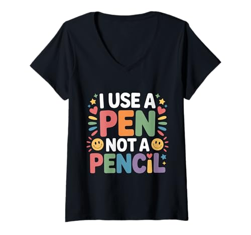 Damen I Use A Pen Not A Pencil Kreuzworträtsel - T-Shirt mit V-Ausschnitt Damen I Use A Pen Not A Pencil Kreuzworträtsel - T-Shirt mit V-Ausschnitt von Kreuzworträtsel Brainy Solver