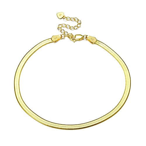 Krfy 925 Silber Fußkettchen für Damen 18 Karat Weißvergoldet Massiver Diamantschliff kubanischer Figaro Fischgrät Mariner Büroklammer Gliederkette Fußkettchen für Frauen Strandschmuck Krfy 925 Silber Fußkettchen für Damen 18 Karat Weißvergoldet Massiver Diamantschliff kubanischer Figaro Fischgrät Mariner Büroklammer Gliederkette Fußkettchen für Frauen Strandschmuck von Krfy