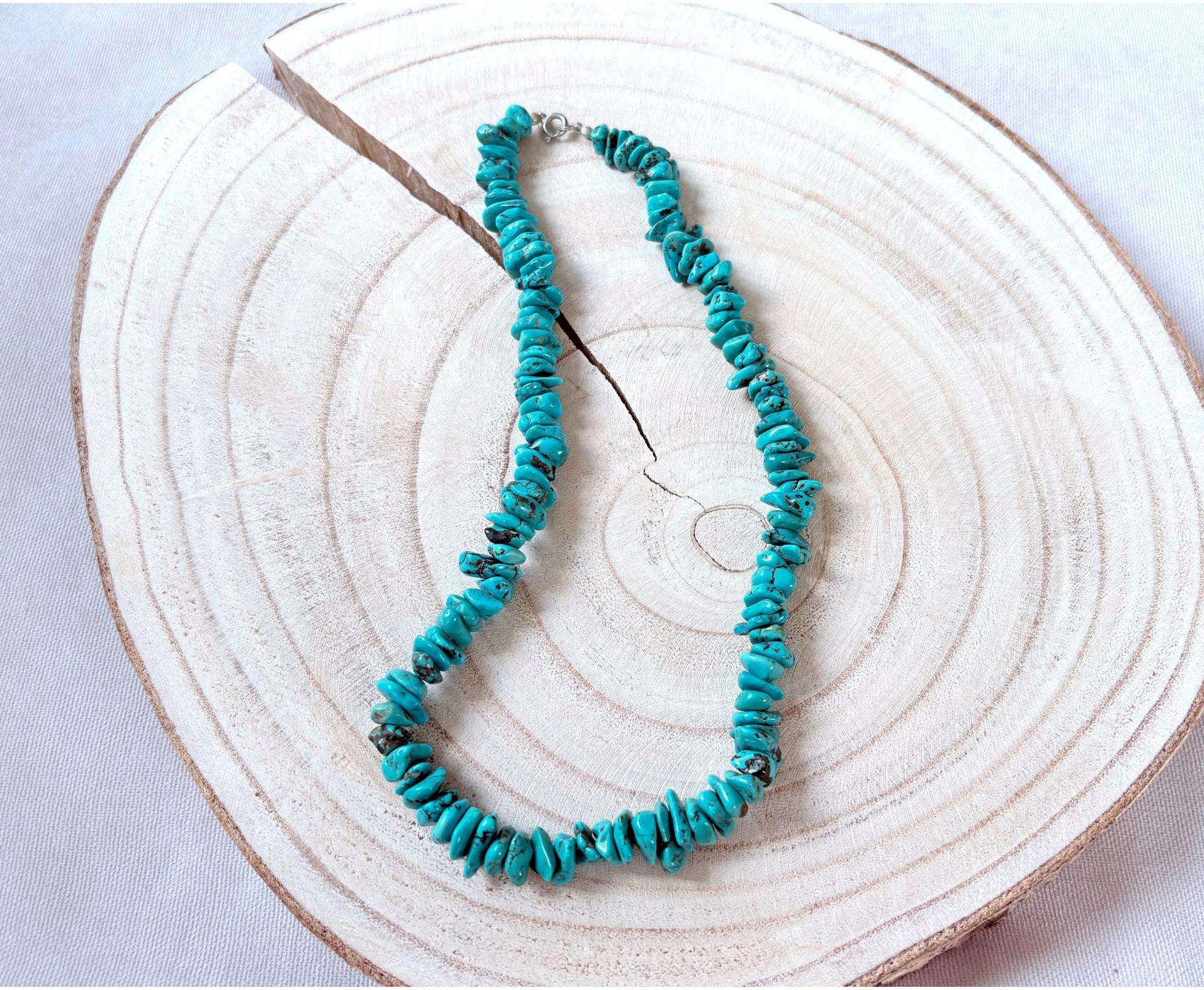 Handgemachte Türkis Perlen Halskette Schmuck Geschenk, Boho Western Style Edelstein Handgemachte Türkis Perlen Halskette Schmuck Geschenk, Boho Western Style Edelstein von KriAntiqueDekor