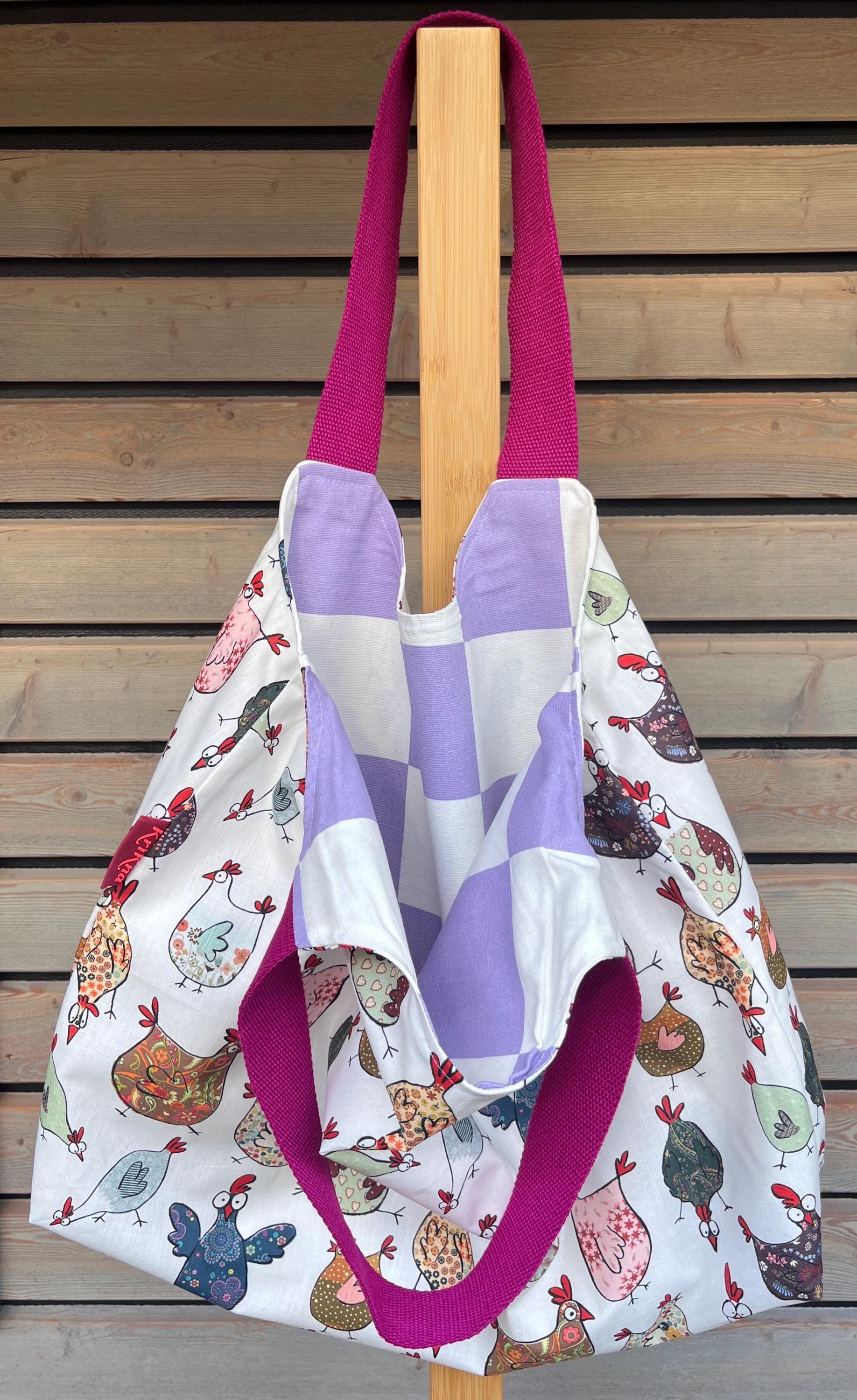 Wendetasche, Shopper, Einkaufstasche, Geschenkidee, Shoppingbag, Baumwolltasche, Tasche von KriKna