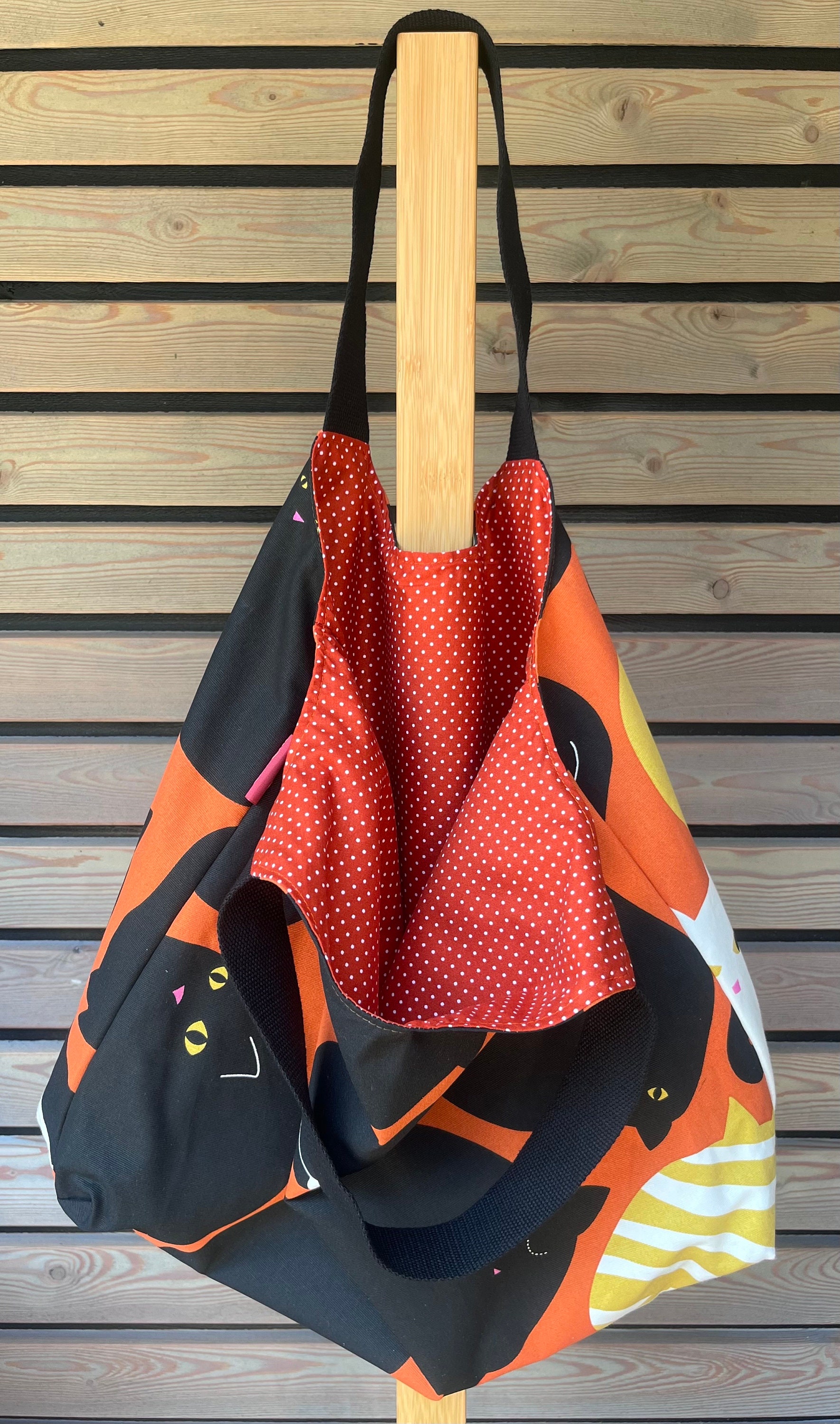 Wendetasche, Shopper, Einkaufstasche, Geschenkidee, Shoppingbag, Baumwolltasche, Tasche von KriKna