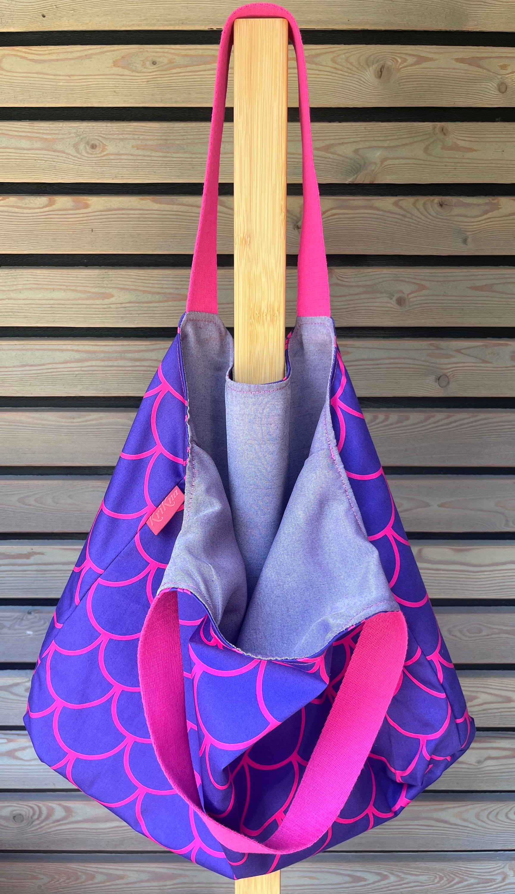 Wendetasche, Shopper, Einkaufstasche, Geschenkidee, Shoppingbag, Baumwolltasche, Tasche von KriKna