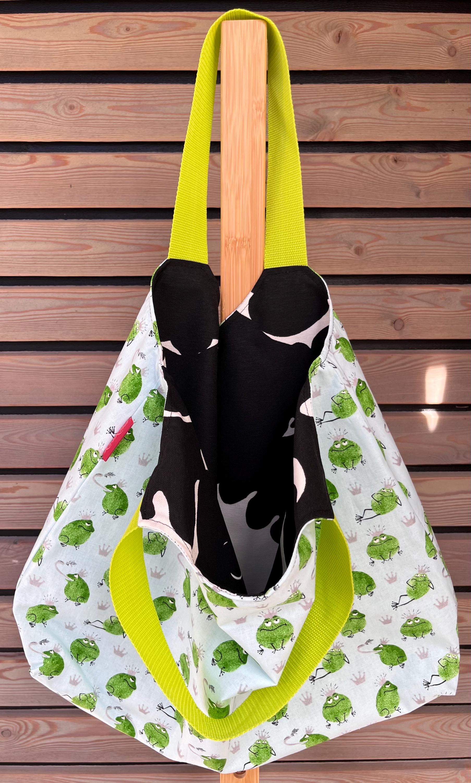 Wendetasche, Shopper, Einkaufstasche, Geschenkidee, Shoppingbag, Baumwolltasche, Tasche von KriKna