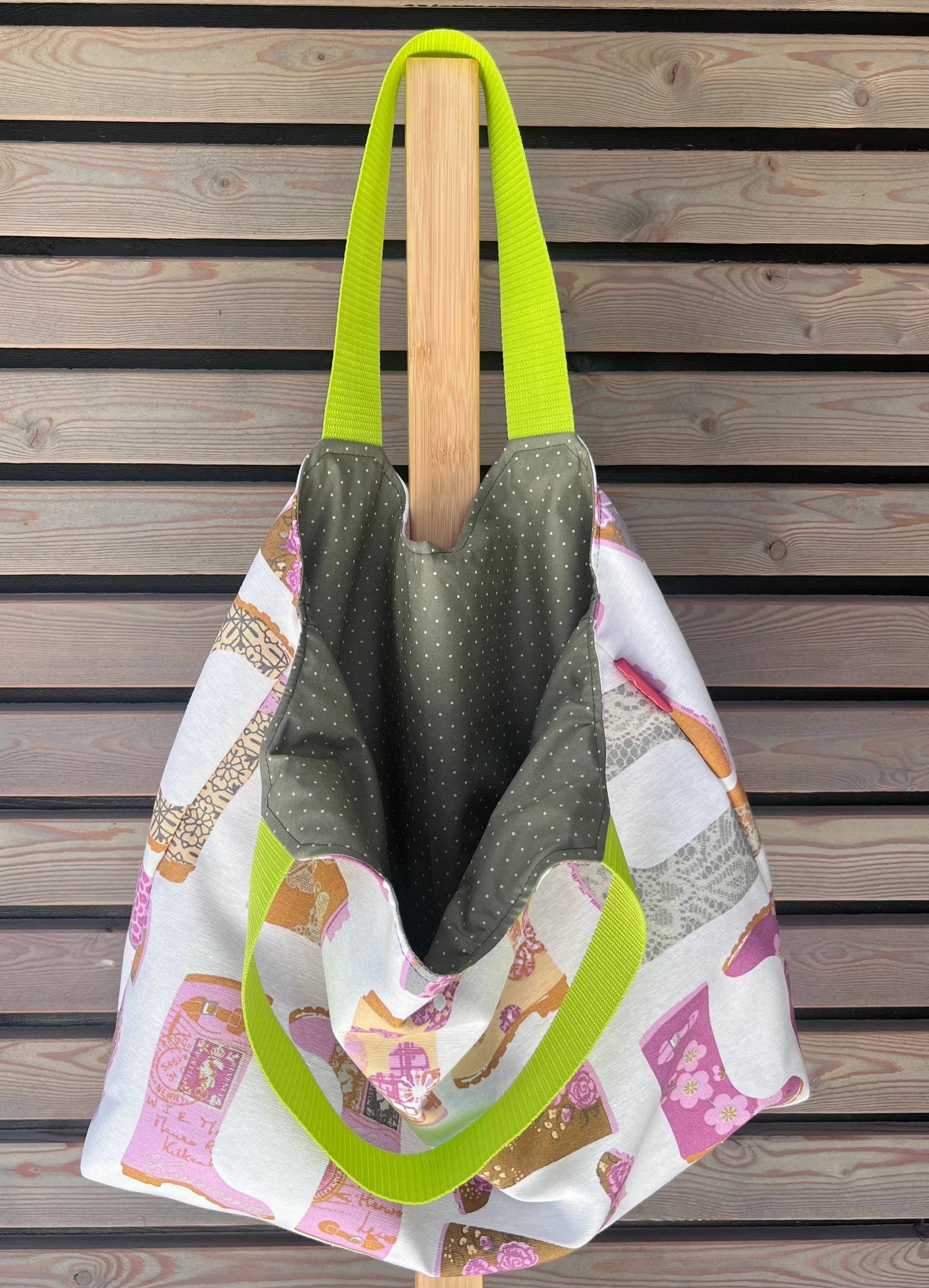 Wendetasche, Shopper, Einkaufstasche, Geschenkidee, Shoppingbag, Baumwolltasche, Tasche von KriKna