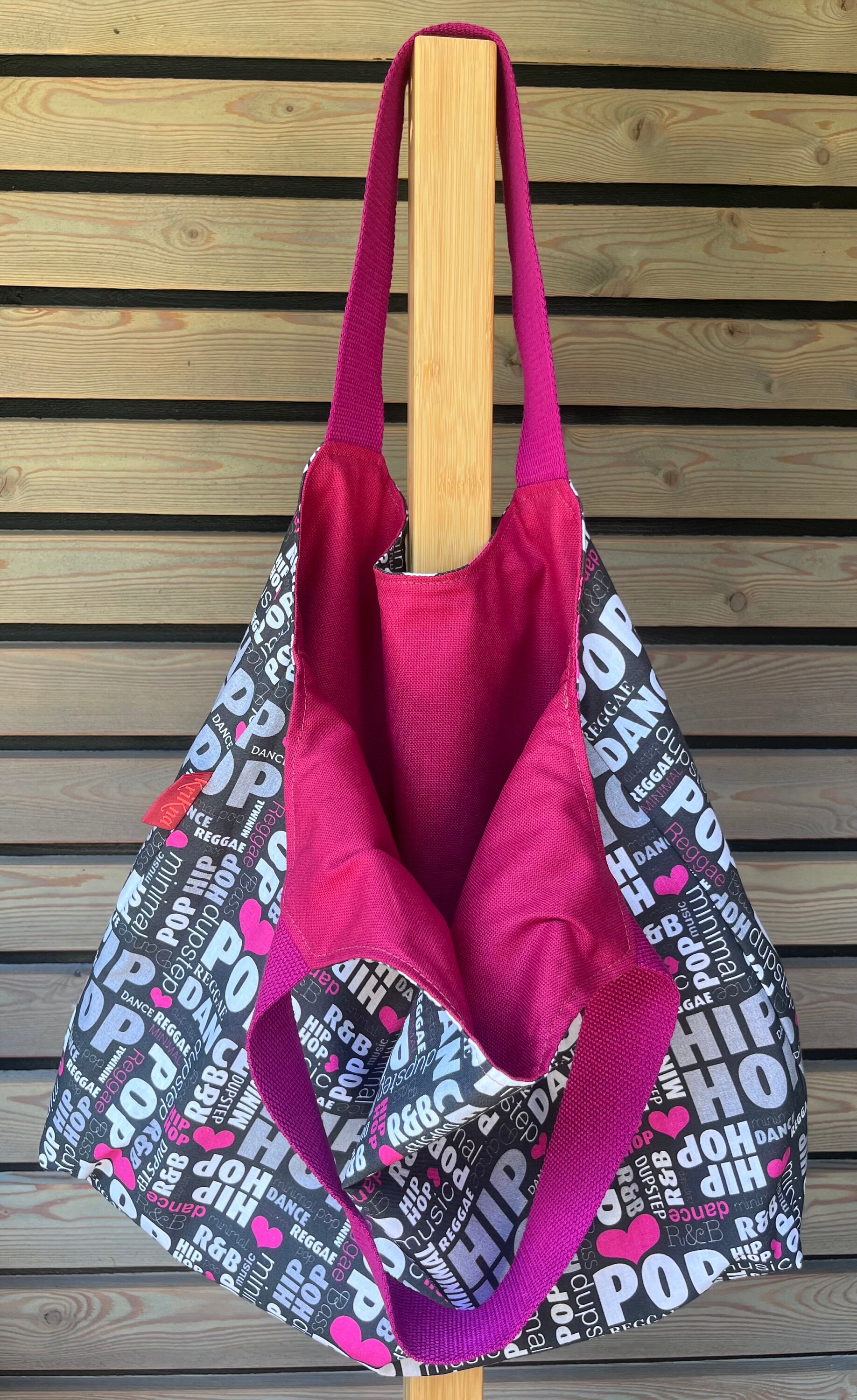 Wendetasche, Shopper, Einkaufstasche, Geschenkidee, Shoppingbag, Baumwolltasche, Tasche von KriKna