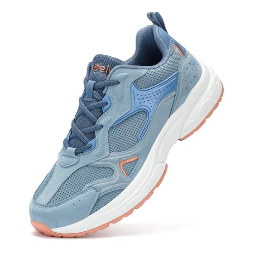 Kricely Herren Laufschuhe Schuhe Sportschuhe Turnschuhe Traillaufschuhe Wanderschuhe Straßenlaufschuhe Leichtgewichts Atmungsaktiv Freizeit Walkingschuhe （Blau 43.5） von Kricely