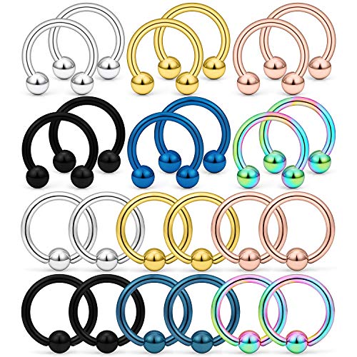 Kridzisw 14G Septum Nasenringe Augenbrauen Lippen Ringe Lobe Ohrringe Hoop 316L Chirurgenstahl Knorpel Helix Tragus Rook Daith Ohrringe Creolen Piercing Schmuck für Damen Herren 8 mm 10 mm 12 mm 14 mm Kridzisw 14G Septum Nasenringe Augenbrauen Lippen Ringe Lobe Ohrringe Hoop 316L Chirurgenstahl Knorpel Helix Tragus Rook Daith Ohrringe Creolen Piercing Schmuck für Damen Herren 8 mm 10 mm 12 mm 14 mm von Kridzisw