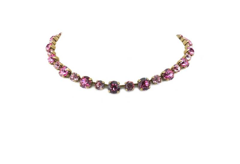 Krikor® Collection Collier 8049 (Set, Set), elegantes Collier mit Markenkristallen, antik vergoldet von Krikor® Collection