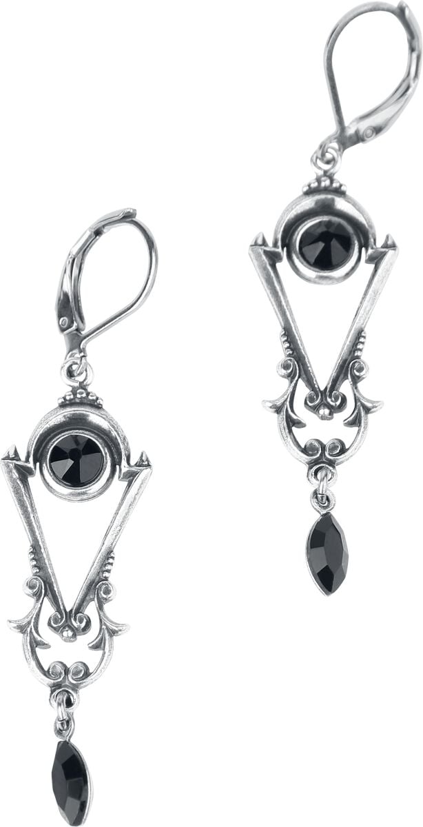 Krikor - Gothic Ohrring - Barockträume - für Damen - silberfarben von Krikor