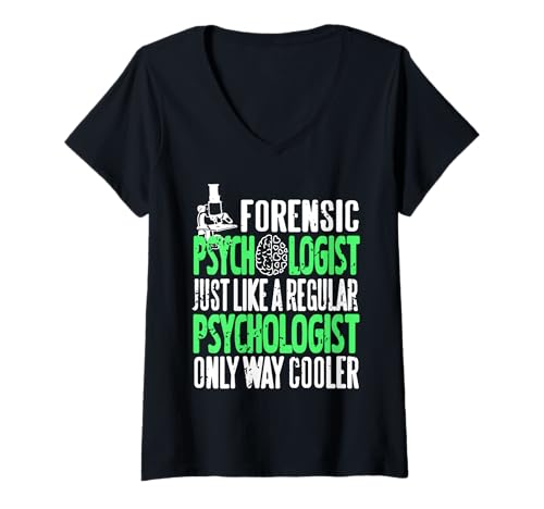 Damen Forensischer Psychologe Nur Viel Cooler T-Shirt mit V-Ausschnitt Damen Forensischer Psychologe Nur Viel Cooler T-Shirt mit V-Ausschnitt von Kriminalpsychologie und Humor