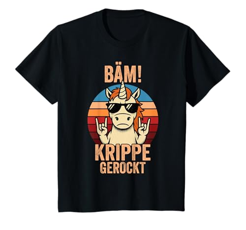 Kinder Bäm Krippe Gerockt 2025 Krippe Geschafft T-Shirt von Krippe Übergang Kita Krippe Abschied 2025