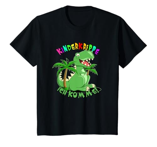 Krippen Kind Beginn I Ich bin jetzt ein Krippenkind Geschenk T-Shirt von Krippen Beginn I Anfang Kinderkrippe Shirt I Dino
