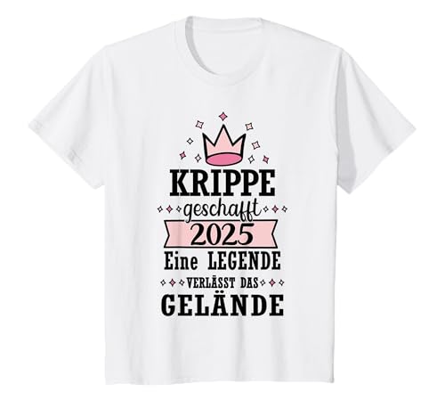 Kinder Krippen Abgänger Krippe Abschied 2025 Krippe Abschluss T-Shirt von Krippenabsolvent Krippenabgänger Kinderkrippe
