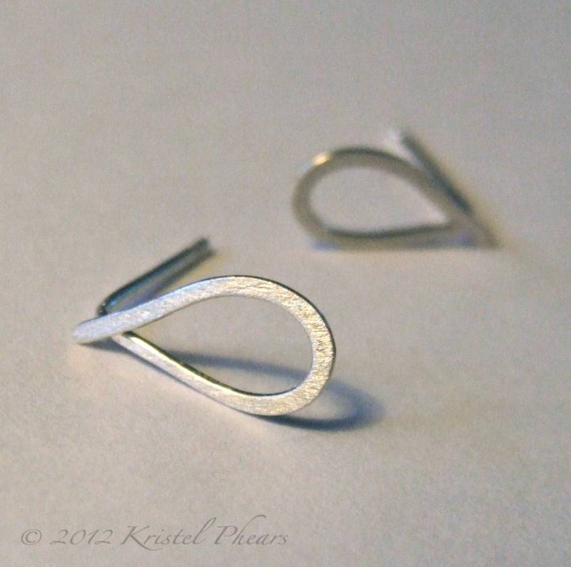 Tear Drop Ohrringe - Silber Gold-Filled Baumeln Ursprüngliches Design Austauschbar Post Gestüt Ösen Freund Mutter Geschenk von KrisPstudio