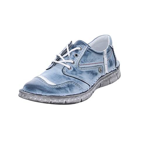 KRISBUT Schuhe Halbschuhe Schnürschuhe Sportlich Schnürschuh Glattleder Freizeit Sport Schuhe Uni Damen Schuhe von KRISBUT