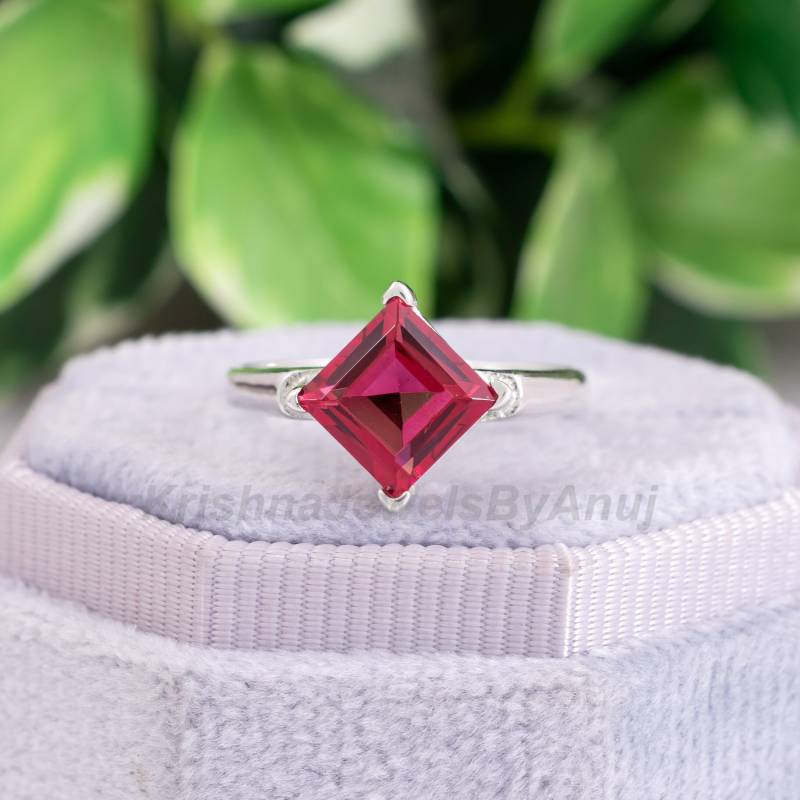 Wunderschöner Pink Turmalin Farb Ring - 925 Massiv Sterling Silber Größe 5 Bis 13 Us Solitär Verlobungsring Geschenk Für Sie von KrishnaJewelsByAnuj