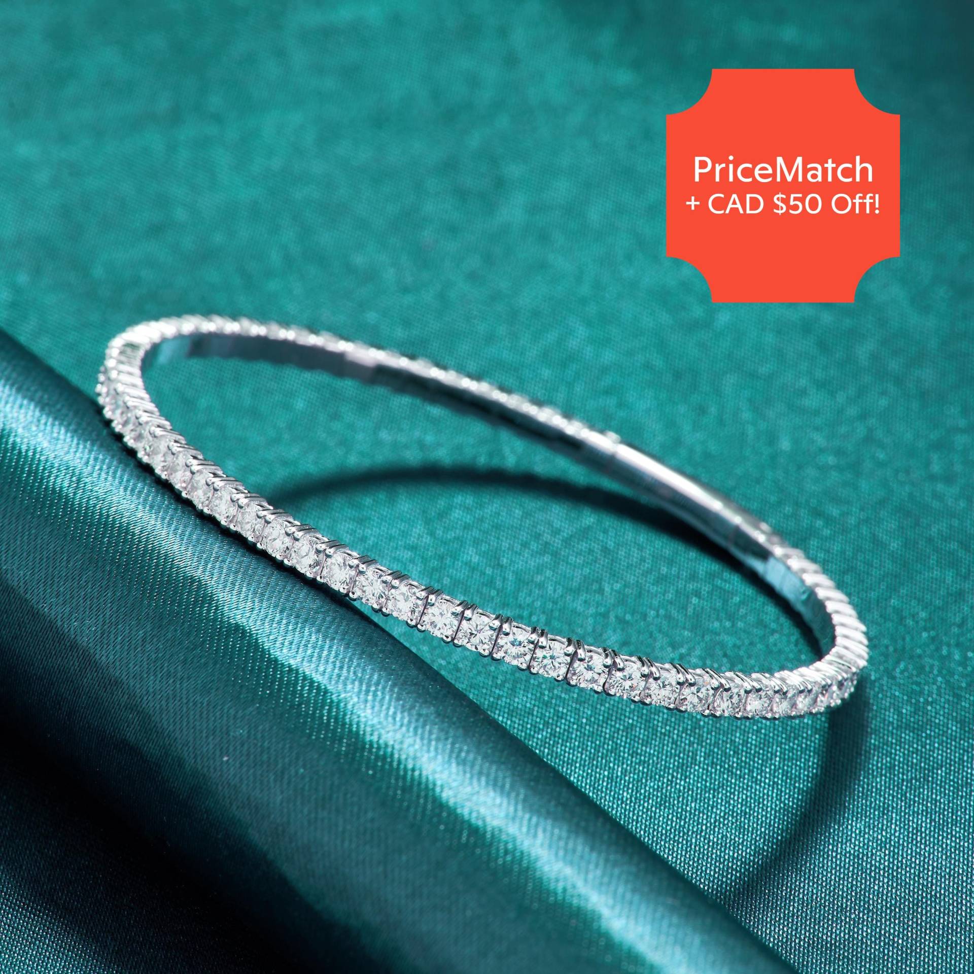 14K Weißgold Diamant-Armband | 4 Ct von KrishviFineJewelry