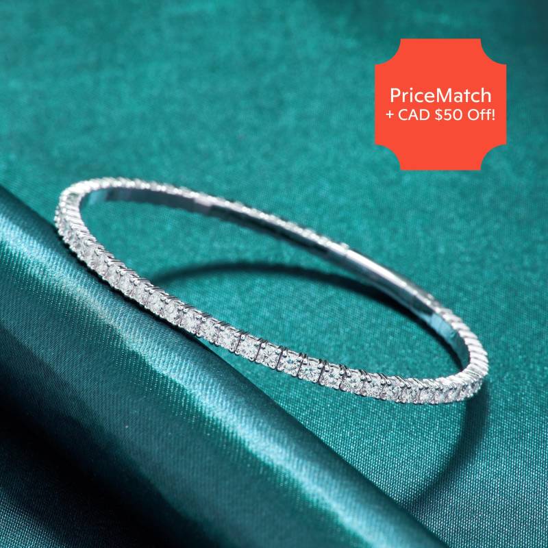 14K Weißgold Diamant-Armband | 4 Ct von KrishviFineJewelry