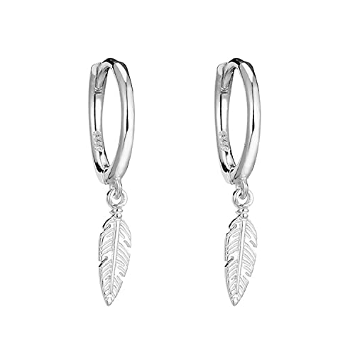 KristLand Damen Creolen Ohrringe 925 Sterling Silber Zirkonia Liebe Herz Kreuz Feder Stern Weihnachtsbaum Einfach Modeschmuck Neujahr Weihnachten Geburtstagsgeschenk von KristLand