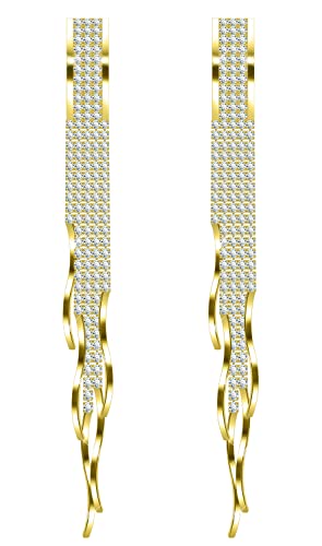 KristLand Retro 925 Sterling Silber Ohrstecker Quaste Lange Baumeln Ohrstecker Weißgold Vergoldet Hochzeiten Braut Frau Schmuck Zirkonia KristLand Retro 925 Sterling Silber Ohrstecker Quaste Lange Baumeln Ohrstecker Weißgold Vergoldet Hochzeiten Braut Frau Schmuck Zirkonia von KristLand