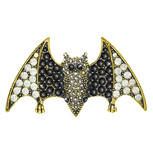 KristLand Fledermaus Brosche Vintage Tier Brosche mit Vollem Kristallstein Strass Gothic Brosche für Männer Corsage Modische Brosche Geburtstag Party Geschenkbox für Frauen von KristLand