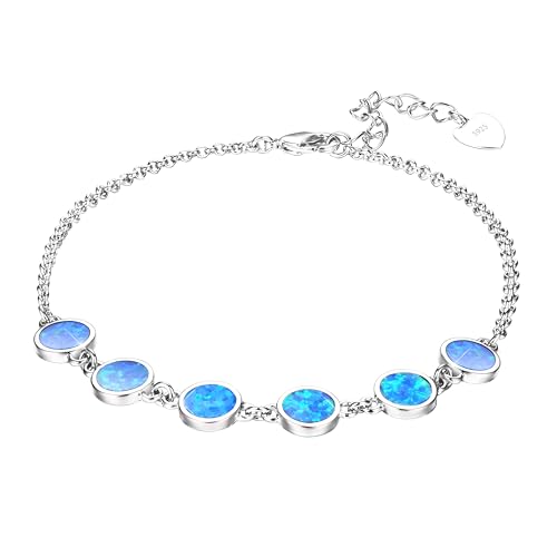 KristLand Frauen Armband Handchain Weiß Vergoldet Silber Armband mit Schönen Opal Stein Party Hochzeit Geburtstag Geschenk für Damen Mädchen von KristLand