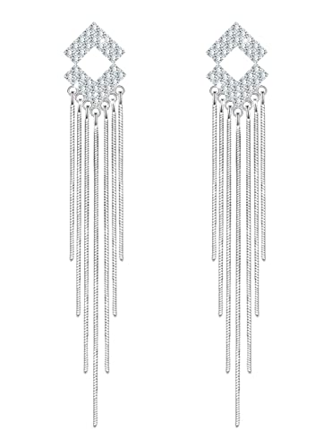 KristLand Kristall Quasten Ohrringe Mit Ohrstecker Aus 925er Sterling Silber Funkelnder Kristall Ohrstecker Baumeln Vergoldete Hochzeiten Braut Party Geschenk für Frau Damen Mädchen KristLand Kristall Quasten Ohrringe Mit Ohrstecker Aus 925er Sterling Silber Funkelnder Kristall Ohrstecker Baumeln Vergoldete Hochzeiten Braut Party Geschenk für Frau Damen Mädchen von KristLand