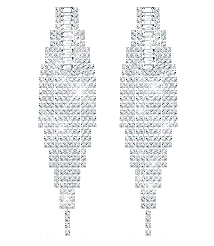 KristLand Lange Quaste Ohrringe Kristallkette Ohrring 925 Sterling Silber Hypoallergen Ohrstecker für Damen Funkelnde Zirkonia Hochzeit Party Geschenkbox Silber Farbe KristLand Lange Quaste Ohrringe Kristallkette Ohrring 925 Sterling Silber Hypoallergen Ohrstecker für Damen Funkelnde Zirkonia Hochzeit Party Geschenkbox Silber Farbe von KristLand