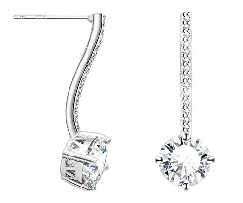 KristLand Ohrstecker mit Funkelndem Zirkonia Stein Silber Vergoldet Ohrringe Geburtstagsparty Geschenk für Damen Mädchen von KristLand