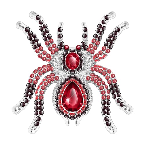 KristLand Spinne Brosche Modische Tiere Brosche mit Funkelnden Kristallen Stein Gothic Halloween Accessoires Schmuck Outfits Party Geschenk für Damen Herren von KristLand