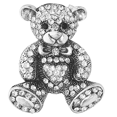 KristLand Vintage Bären Brosche Voll Kristall Tier Brosche Corsage Art Deco Retro Süßer Puppenbär Brosche Geburtstagsfeier Geschenk für Frauen Männer von KristLand