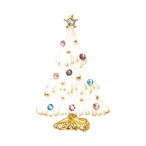 KristLand Vintage Kristall Weihnachtsbaum Brosche Pin Retro Brosche Schal Anzug Geburtstag Weihnachten Party Geschenk für Frauen Männer von KristLand