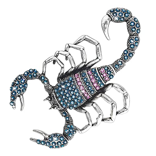 KristLand Vintage Skorpion Brosche mit Vollem Kristall Stein Coole Tier Brosche für Männer Geschenk Corsage Modische Brosche Geburtstag Party Geschenkbox Frauen von KristLand