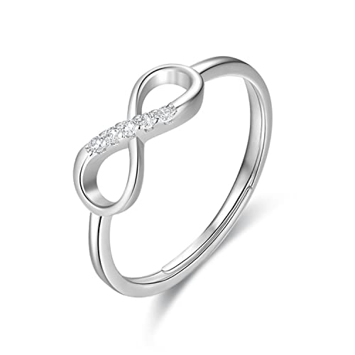 KristLand Wickelring Infinity Verlobungsring Unendlichkeit Promise Eheringe Ring Silber 925 Damen Zirkonia Silberringe Trauringe Damenring Hochzeitsringe Antragsring Ringe von KristLand