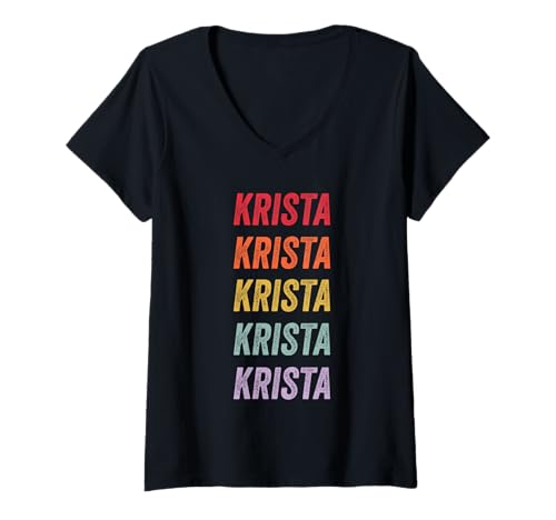Damen Krista T-Shirt mit V-Ausschnitt von Krista Apparel
