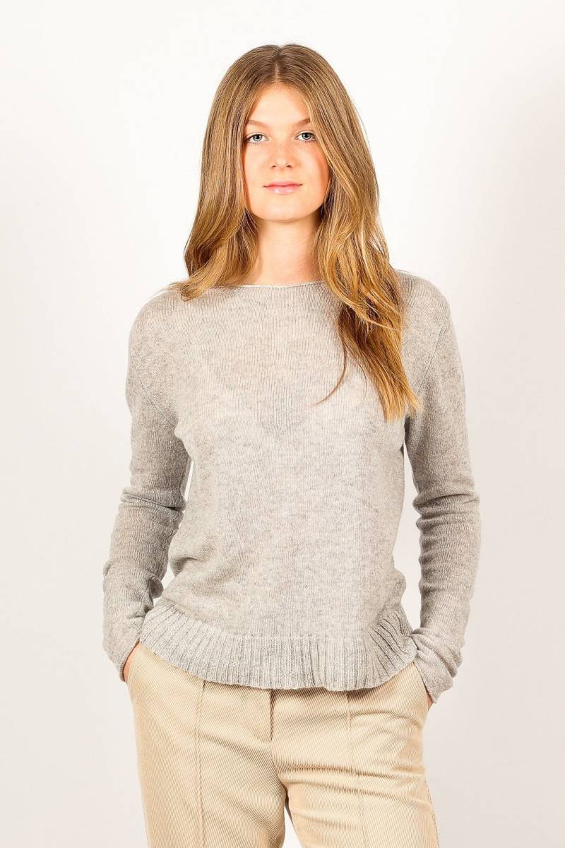 Grauer Kaschmirpullover Anna, Damen Rollkragen Aus 100 % Kaschmir, Feinstrick Mit Rundhalsausschnitt Und Langen Ärmeln von KristaElsta