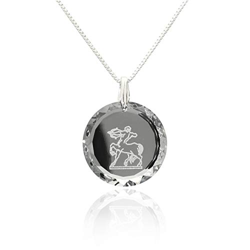 Damen Halsskette 925 Silber Sternzeichen TierkreiszeichenSchütze hergestellt mit Swarovski®Kristall Farbe Crystal Silber von Kristallwerk