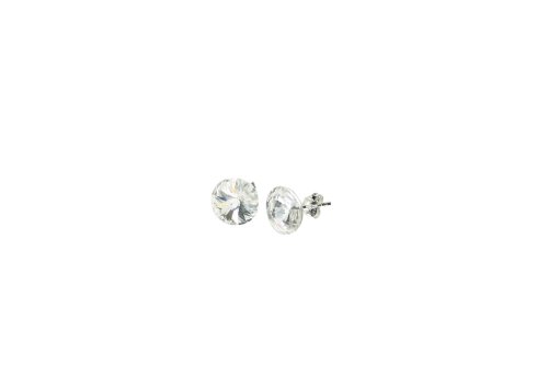 Kristallwerk, Damen Ohrstecker 925 Silber mit 10mm SWAROVSKI ELEMENTS Crystal in der Farbe Crystal von Kristallwerk