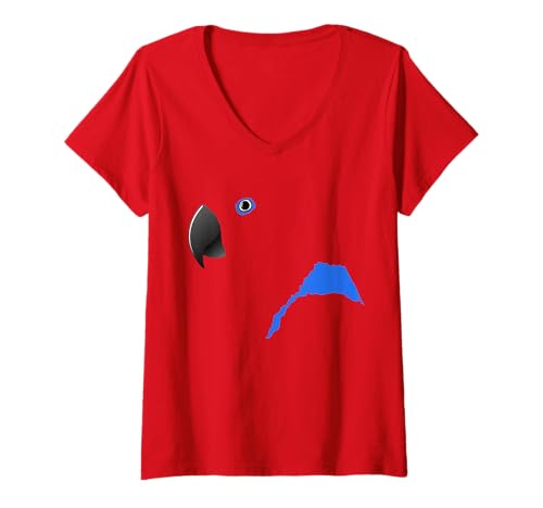 Damen Eclectus Papagei T-Shirt mit V-Ausschnitt Damen Eclectus Papagei T-Shirt mit V-Ausschnitt von Kristen Weil
