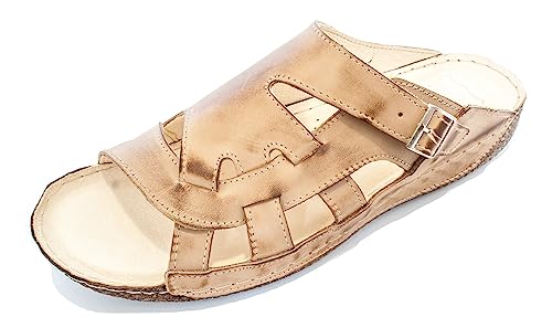 404 Pantoletten Damen aus Leder mit Schnalle - Handgefertigte Sandalen Damen, Leichte Sommerschuhe, Elegante Sandalen & Slides - Hochwertige Verarbeitung, EU Beige 37 404 Pantoletten Damen aus Leder mit Schnalle - Handgefertigte Sandalen Damen, Leichte Sommerschuhe, Elegante Sandalen & Slides - Hochwertige Verarbeitung, EU Beige 37 von Kristian Shoes