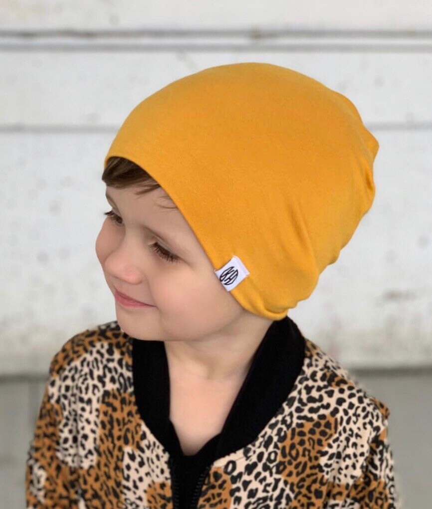 Senfgelbe Mütze/ Junge Slouchy Beanie/ Baby Beanie/Kindermütze Hipster Mütze Kinder Mädchen von KristianHaris