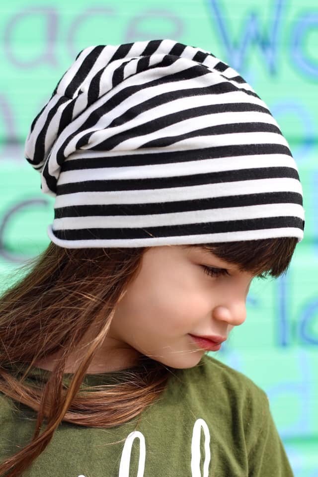 strick Mütze Für Jungen/Schwarz Weiß Slouchy Beanie Baby von KristianHaris