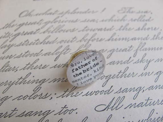 Personalisierte Krawatte Tac/Anstecknadel Für Vater, Großvater, Bruder, Neffe, Vater Der Braut, Bräutigam Von Kristin Victoria Designs von KristinVictoria