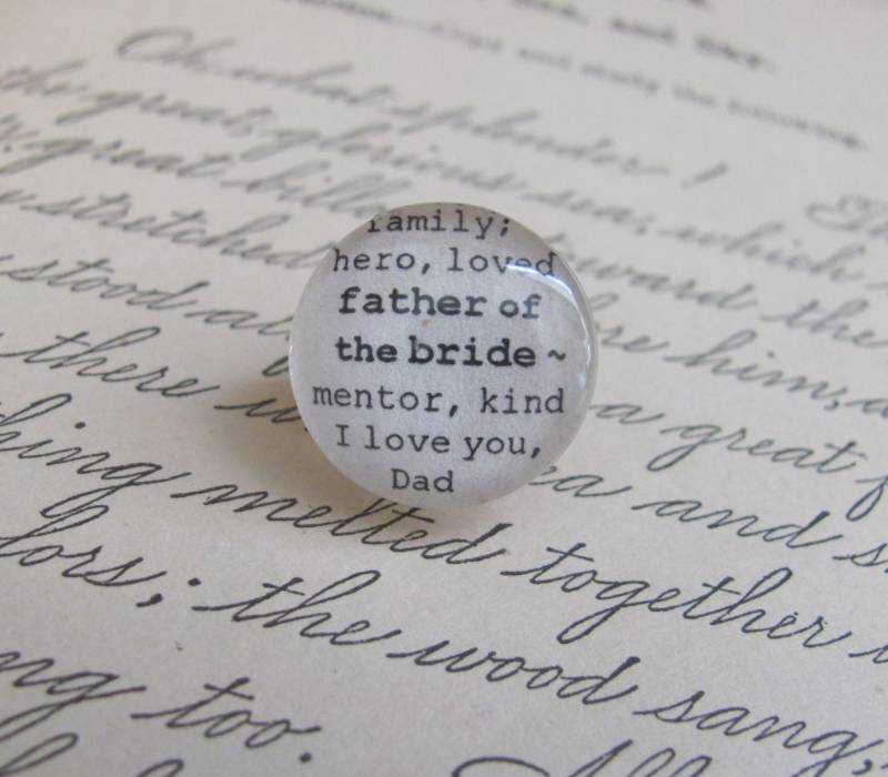 Vater Der Braut Silber Tie Tac/Revers Pin Hochzeit Von Kristin Victoria Designs von KristinVictoria