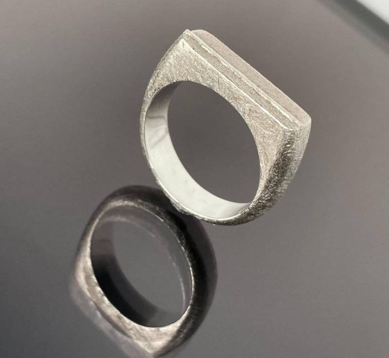 strukturring Silber Ossa Sepia, Freundschaftsring, Verlobungsring - Ocean von KristinaWeddeJewelry