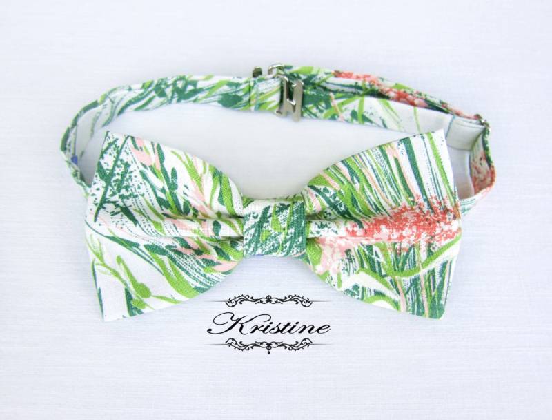 Einzigartige Florale Fliege. Gras Und Blumen Bräutigam Strand Hochzeit, Trauzeugen Geschenke, Bester Mann. Weihnachtsgeschenk, Jubiläum von KristineBridal