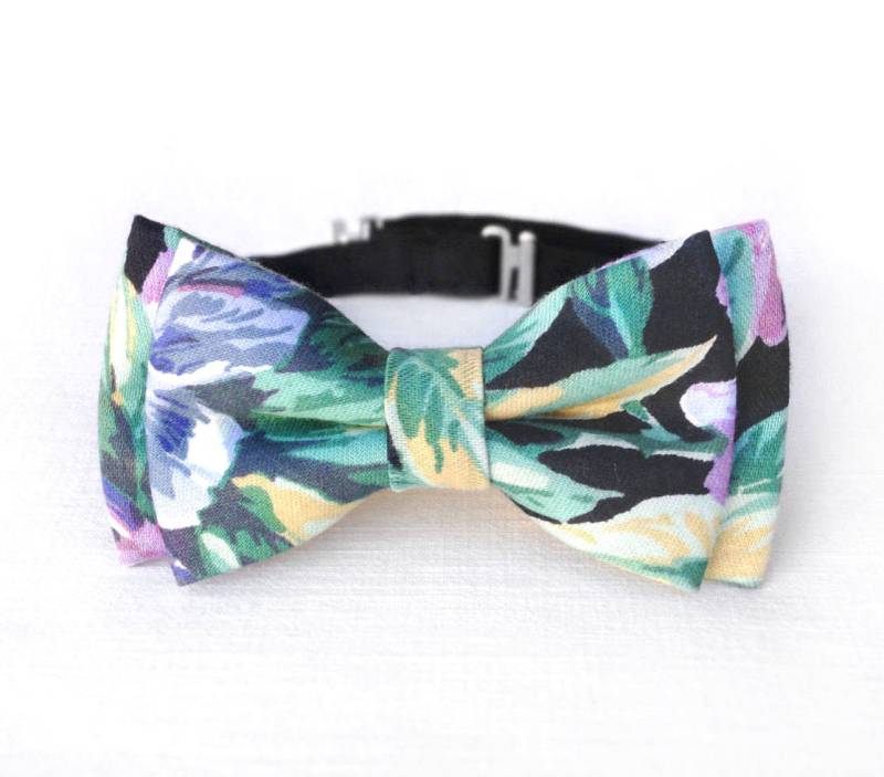 Große Druck Floral Fliege. Blaue Bräutigam Einzigartige Amethyst Hochzeit Trauzeugen Geschenke. Hubby Geschenk. Freund Geschenk von KristineBridal