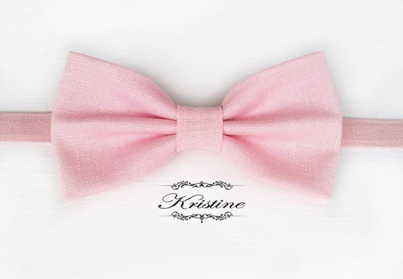 Leichte Rosa Fliege. Baby Leinen Hochzeit Bräutigam Trauzeugen Geschenk. Hubby Geschenk von KristineBridal